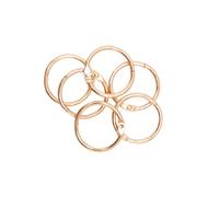 Craftelier - Set di 6 anelli metallici ad anello per rilegatura ideali per scrapbooking e artigianato | anelli per album, quaderni, planner o agende | dimensioni Ø 30 mm - colore oro rosa