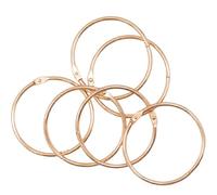 Craftelier - Set di 6 anelli metallici tipo anello per rilegatura ideali per scrapbooking e artigianato | Anelli per album, quaderni, planner o agendas | Dimensioni Ø 60 mm - Colore oro rosa