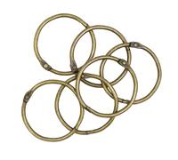 Craftelier - Set di 6 anelli metallici tipo anello per rilegatura ideali per scrapbooking e artigianato | Anelli per album, quaderni o agendas | Dimensioni Ø 45 mm - Colore bronzo vintage
