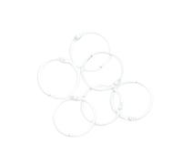 Craftelier - Set di 6 anelli metallici tipo anello per rilegatura, ideali per scrapbooking e artigianato, anelli per album, quaderni, planner o agende, dimensioni Ø 30 mm - colore bianco