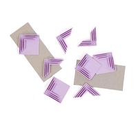 Craftelier - Set di 8 angoli a forma di L per cartone | Adatto per spessori da 1,5 mm, 2 mm e 3 mm | Include una borsa per riporre il kit di cartone | Colore viola