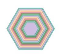 Craftelier - Set di fustelle essenziali per creazioni di scrapbooking e altri lavori artigianali | a forma di esagonale - Dimensioni approssimative degli stampi tra 4,3 x 3,7 cm e 14,5 x 12,6 cm
