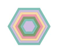 Craftelier - Set di mini fustelle essenziali per creare scrapbooking, artigianato e cartoleria, a forma di esagono, dimensioni circa 1,6 x 1,9 cm - 6,77 x 5,86 cm