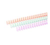 Craftelier - Spirali di rilegatura a clic Passo 3:1 - Tonalità pastello - Diametro 12 mm (0,47") - Riutilizzabili e Ritagliabili - Fino a 85 fogli - Confezione da 6 per A4 a A7