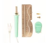 Craftelier - Strumento per fusibili Minty - Strumento di saldatura a caldo e taglio per fogli di plastica, crea tasche, shaker e artigianato personalizzati - Include punta fine, punta dentata, guida