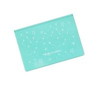 Craftelier - Vassoio detergente speciale per timbri per scrapbooking e artigianato con cuscinetti detergenti rimovibili | Dimensioni 16,9 x 10,9 cm - Colore turchese con design Cosmos in bianco