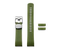 CRAFTER BLUE CB11 Cinturino di ricambio in gomma con estremità curva per Seiko SKX, serie SRPDxx e Seiko Sports 5, Verde, Compatibile con Seiko serie SRPDxx