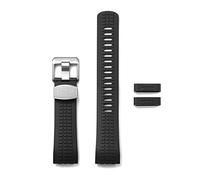 CRAFTER BLUE CB12 Cinturino in gomma con estremità curva di ricambio per Turtle Prospex Automatic Dive Watch nero