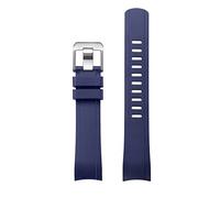 Crafter Blue Cinturino in gomma con estremità curva compatibile con Rolex Explorer 39 mm, Explorer II, GMT Master I e II Ceramic, Sea-Dweller, Submariner Ceramic