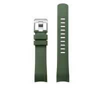 Crafter Blue Cinturino in gomma con estremità curva compatibile con Rolex Explorer 39 mm, Explorer II, GMT Master I e II Ceramic, Sea-Dweller, Submariner Ceramic, verde