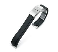 Crafter Blue FKM Cinturino in gomma 20 mm compatibile con Seiko Speedtimer SSC813 SSC815, nero
