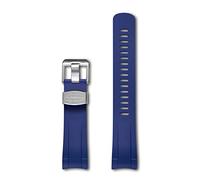 CRAFTER BLUE TD02 Cinturino per orologio con estremità curva Sostituzione rapida del cinturino in gomma morbida per Tudor Pelagos 25600TB, 25600TN, 25610TNL (LHD) - azzurro