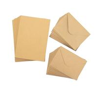Crafter's Companion - Biglietti e buste in carta kraft A6 - Confezione da 100 - Include 50 biglietti in carta kraft e 50 buste abbinate - ideali per una varietà di occasioni