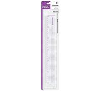 Crafter's Companion Bordo Metallico Righello Acrilico Tagliente Dritto 30 cm, Clear