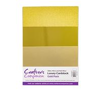 Crafters Companion CP-LMIX-Oro Crafter's Companion Lusso Cartoncino Confezione, Gold, 23.5 x 37 x 1 cm