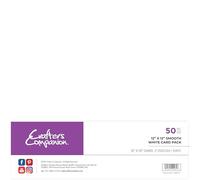 Crafter's Companion Crafter's Companion - Confezione di 50 cartoncini bianchi, 30,5 x 30,5 cm, 30,5 x 30,5 cm