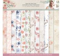 Crafters Companion - Rosa Giardino Sara Firma 12 x 12 Carta O Pergamena
