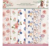 Crafters Companion - Rosa Giardino Sara Firma 12 x 12 Carta O Pergamena