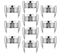 CRAFTHROU 10 Pezzi Tappo per Flaconi di Profumo in Plastica Argento Forma Coppa Design Raffinato Compatibile Bottiglie in Vetro per Decanting e Uso DIY