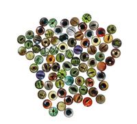 CRAFTHROU 100 Pezzi Occhi Luminosi per Bambole in Vetro Effetto Gemma, Accessori DIY per Giocattoli e Pupazzi, Aspetto Brillante e Tocco Confortevole