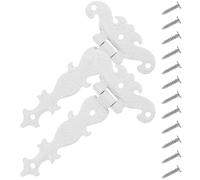 CRAFTHROU 2 Pezzi Cerniera Antica in Ferro per Porte da Capanno e Cancelli, Stile Vintage, 8 Fori per Viti, Design Semplice e Pratico per Hotel e Club
