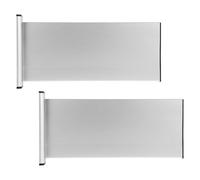 CRAFTHROU 2 Pezzi Targhetta da Ufficio in Lega di Alluminio Doppia Faccia, Porta Etichetta Professionale Argento per Scuole e Casa Design Chiaro e Funzionale