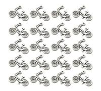 CRAFTHROU 20 Pezzi Ciondoli in Lega a Forma di Bicicletta la Creazione di Gioielli, Accessori per Collane e Bracciali, Design Unico e Lavorazione Fine, Colore Argento