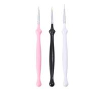 CRAFTHROU 3 Pezzi Pennello Nail Art Liner Creativo in Plastico per Decorazioni Unghie, Facile da Usare e Maneggiare, Strumento Unico per Nail Art Donna