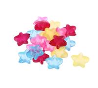 CRAFTHROU 40 Cubetti di Ghiaccio a Stella in Plastica, Riutilizzabili, Colorati, per Raffreddare Bevande senza Annacquarle, per Eventi e Club Colore Casuale