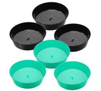 CRAFTHROU 6 Pezzi Setaccio da Giardino in Plastico Maglie Rinforzate da 5mm, Filtro per Terra e Rocce, Strumento Manuale Pratico per Piantagioni su Balcone e Bonsai