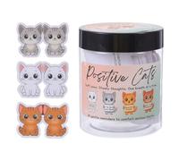 CRAFTHROU 60 Pezzi Carte di Affermazioni Positive a Tema Gatto per Donne, Supporto Emotivo e Decorazione per Sorelle, Realizzate in Carta, Idee Regalo per Compleanno e Festività