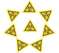 CRAFTHROU 8pezzi Adesivi Rischio Biologico per Laboratori Sticker Avviso Biosicurezza Pratici e Resistenti Etichette Avvertimento Pericolo Biologico Uso Sicuro