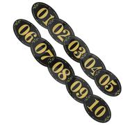 CRAFTHROU Adesivi Numerici per Porta in Pvc Giallo, 10 Pezzi Autoadesivi per Numeri di Casa e Armadietto, Uso Versatile e Facile Applicazione per Casa e Palestra