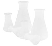 CRAFTHROU Beute Coniche e Applicazioni Scientifiche Set di 6 in Pp da 50ml, 100ml e 500ml Ampia Bocca, Graduazione Precisa da Laboratorio per Esperimenti di Chimica