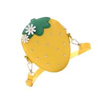 CRAFTHROU Borsa Tracolla a Forma di Fragola in Pu Cinturino Regolabile, Piccola e Pratica per Riporre Monete, come Regalo lo Shopping