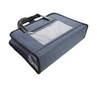 CRAFTHROU Cartella Portadocumenti da Viaggio Oxford Blu, Borsa Ufficio con Manico e Serratura a Combinazione, Resistente e Portatile per Riunioni di Lavoro