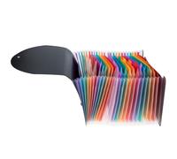 CRAFTHROU Cartellina Porta Documenti Espandibile Fisarmonica in Plastica Nera per Studenti Formato A4 Organizzatore File per Ufficio e Scuola