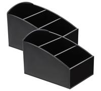 CRAFTHROU Contenitore Porta Bustine di Zucchero e Tè 2 Pezzi in Acrilico Trasparente Scomparti Separati, Organizzatore da Banco per Bar e Area Relax Domestica