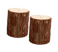 CRAFTHROU Decorazioni da Parete in Legno 2 Pezzi Supporto per Vaso da Fiori a Forma di Ceppo di Albero Salvaspazio per Arredamento Casa Romantico e Rustico