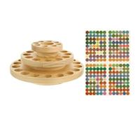 CRAFTHROU Espositore per Oli Essenziali in Legno a 3 Ripiani 39 Scomparti, Leggero per Bottiglie di Aromaterapia, per Uso Domestico come Regalo