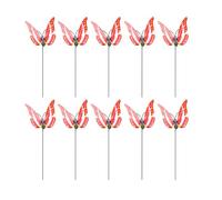 CRAFTHROU Farfalla Decorativa in PVC 10 Pezzi Inserto Rimovibile per Composizioni Floreali e Decorazioni Festa Giardino Colore Casuale