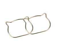 CRAFTHROU Manici Resistenti Forma di Gatto per Borsa Metallo a in di Orecchie e Oro Semplici alla Moda e Adorabili Progetti DIY di Borse