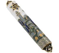 CRAFTHROU Mezuzah Religiosa in Metallo Design Vintage e Dettagli Raffinati, Leggera e Pratica per Decorare la Casa e L'ingresso