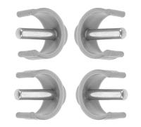 CRAFTHROU Morsetto Clip a Forma di C 4 Pezzi per Bastoni da Passeggio Pieghevoli Perno Tubolare Accessori Ausili Deambulazione per Anziani in Plastica Grigia