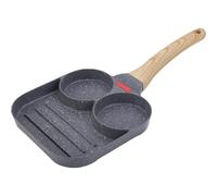 CRAFTHROU Padella Divisorio per Uova in Minerali di Silicato Design a Sezioni, Struttura Resistente e Conduzione Termica, per Cucina Domestica e Ristoranti