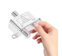 CRAFTHROU Partitore Segnale Digitale a 2 Vie 5-2400mhz per Cavo Coassiale in Lega di Alluminio Compatibile con Impianti Catv per Antenna Tv e Cavi Coassiali