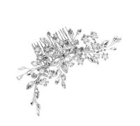 CRAFTHROU Pettine, in Leggero da per Cristallo Sposa Chioma Argento Confortevole Indossare Accessori Delicati e Belli per Acconciature Matrimonio e Festa