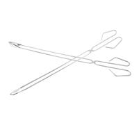 CRAFTHROU Pinze per Rifiuti in Acciaio Inossidabile a Forma di Forbice 2 Pezzi, Strumento Portatile per Raccolta Sicura di Vetro Frammentato, per Barbecue e Attività All'aperto