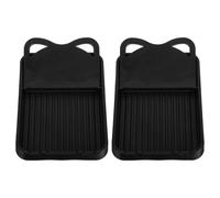 CRAFTHROU Porta Pieghevole da Cucina 2 Pezzi in Nera, Supporto Stabile per Utensili e Coperchi, per Cucine Domestiche e Organizzazione Compatta