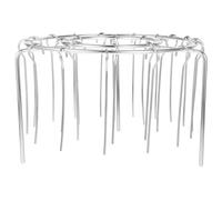 CRAFTHROU Porta Spiedini per Friggitrice ad Aria in Acciaio Inox, Supporto Rotondo Versatile e Facile da Pulire, per Barbecue All'aperto con Pollo e Verdure